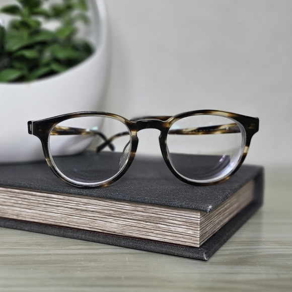 Warby Parker Glasses, Percy, Striped Sassafras, Frames Only - Picture 1 of 10